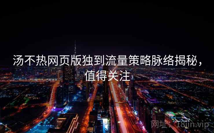 汤不热网页版独到流量策略脉络揭秘，值得关注