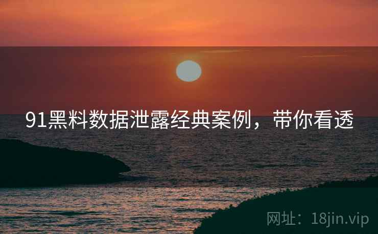 91黑料数据泄露经典案例，带你看透