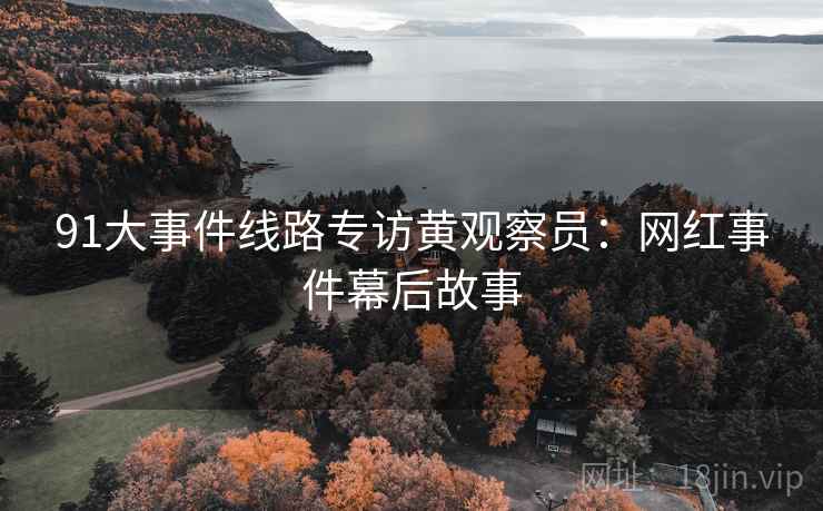 91大事件线路专访黄观察员：网红事件幕后故事