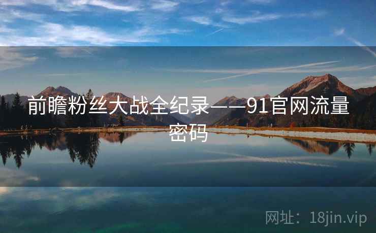 前瞻粉丝大战全纪录——91官网流量密码
